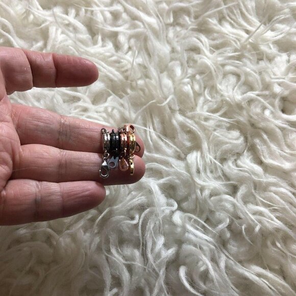 NEW Metal Jewelry Clasp Extender Set of (4) Pewter Yellow Gold Rose Gold Black - Picture 3 of 8